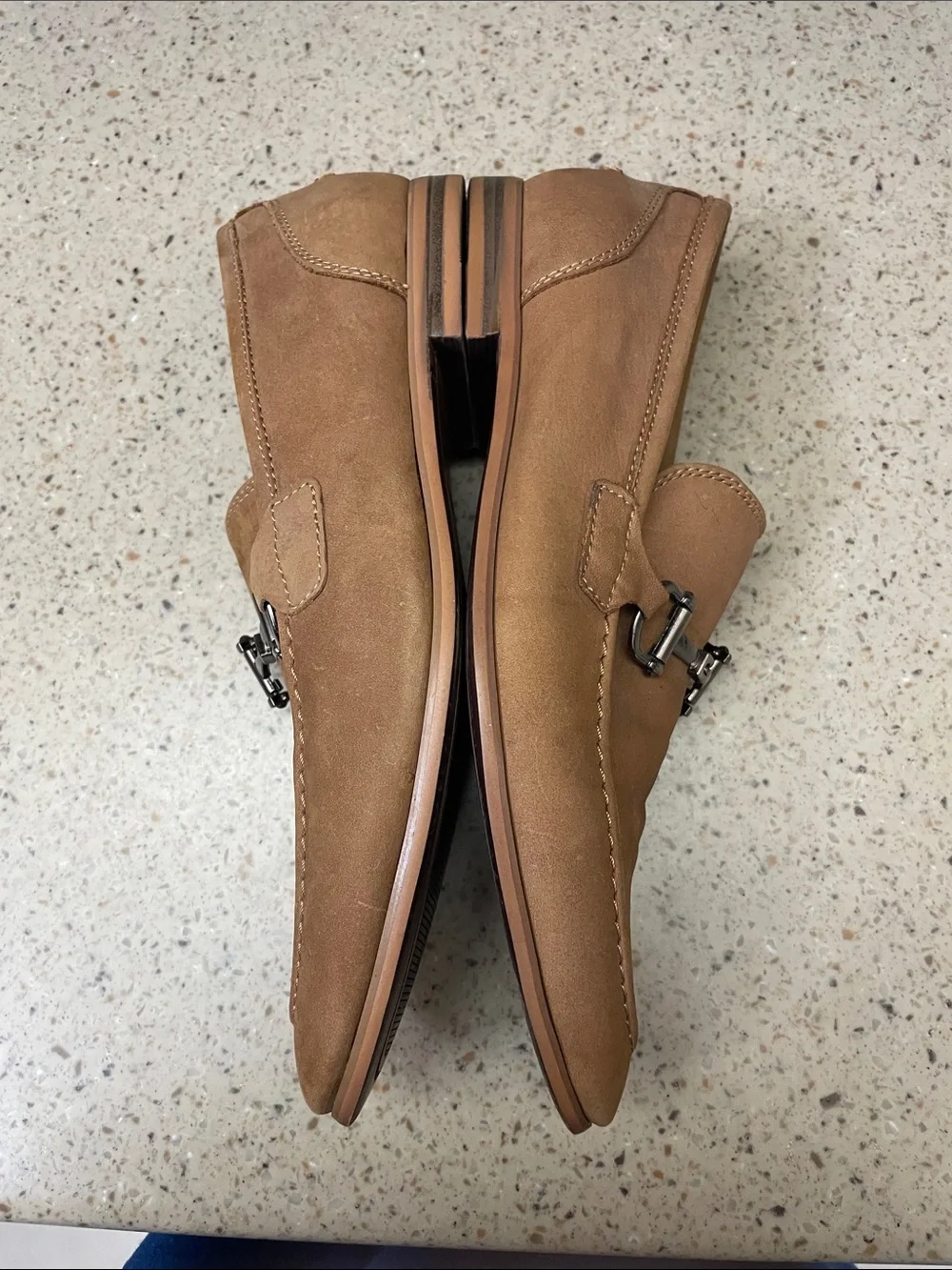 Steve Madden Tan Suede Bit-Detail Slip-On Loafers